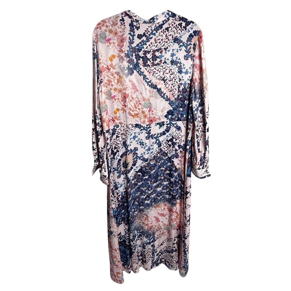 Soft Surroundings Nassau Maxi Dress Satin Bandana Print Women’s XL - Picture 3 of 9